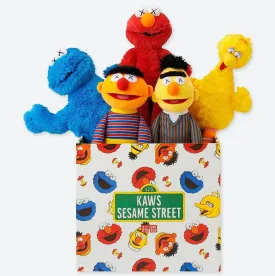 Sesame Street Uniqlo Plush Toy Box Set Object Art by Kaws- Brian Donnelly