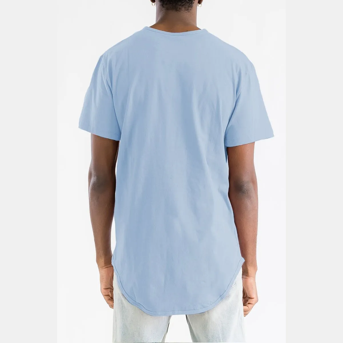 Sky Blue Classic Rounded Scallop Tee