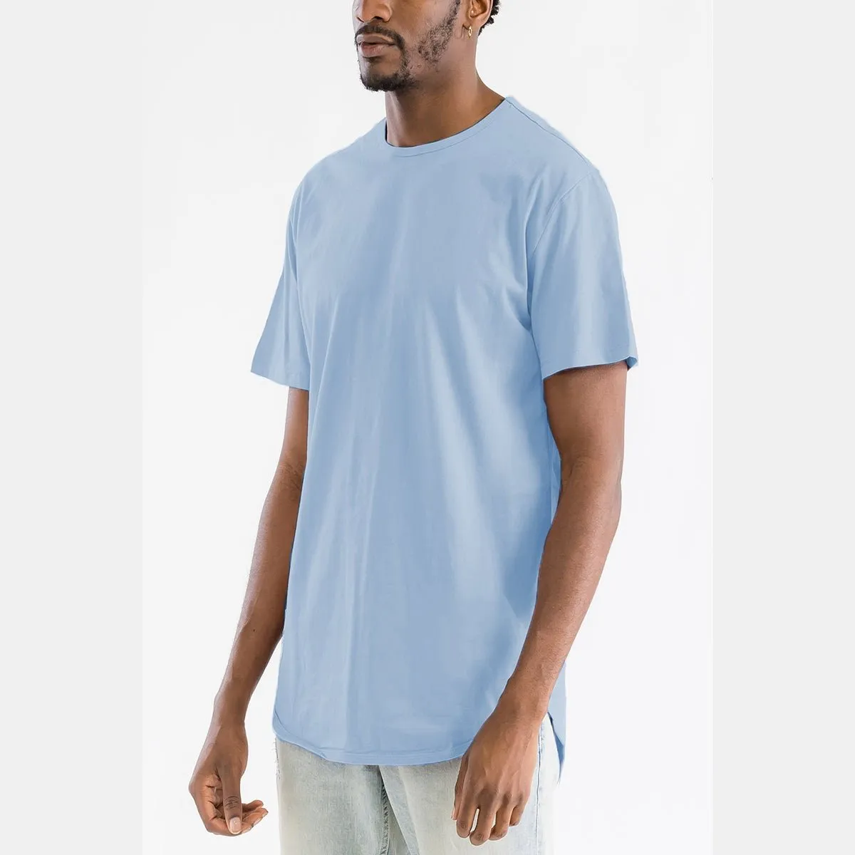 Sky Blue Classic Rounded Scallop Tee