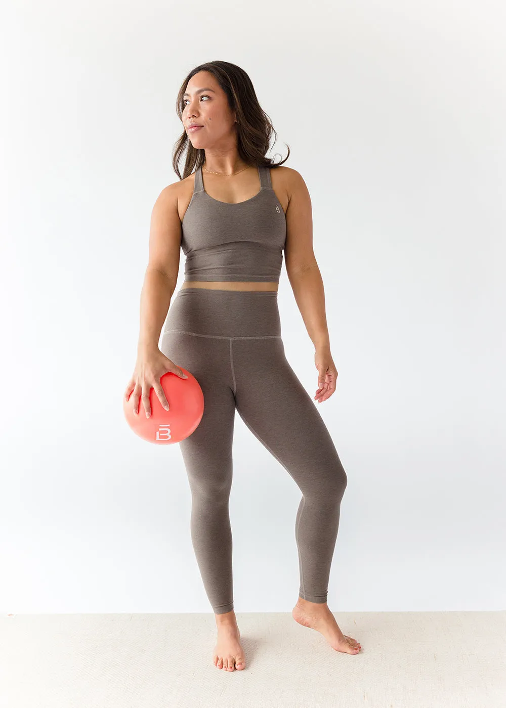 Spacedye High Waisted Midi Legging - Gray Birch Heather