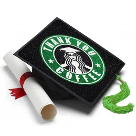 Thank You Coffee Grad Cap Topper - Starbucks Theme Topper