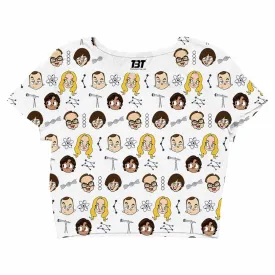 The Big Bang Theory AOP Crop Top - Characters