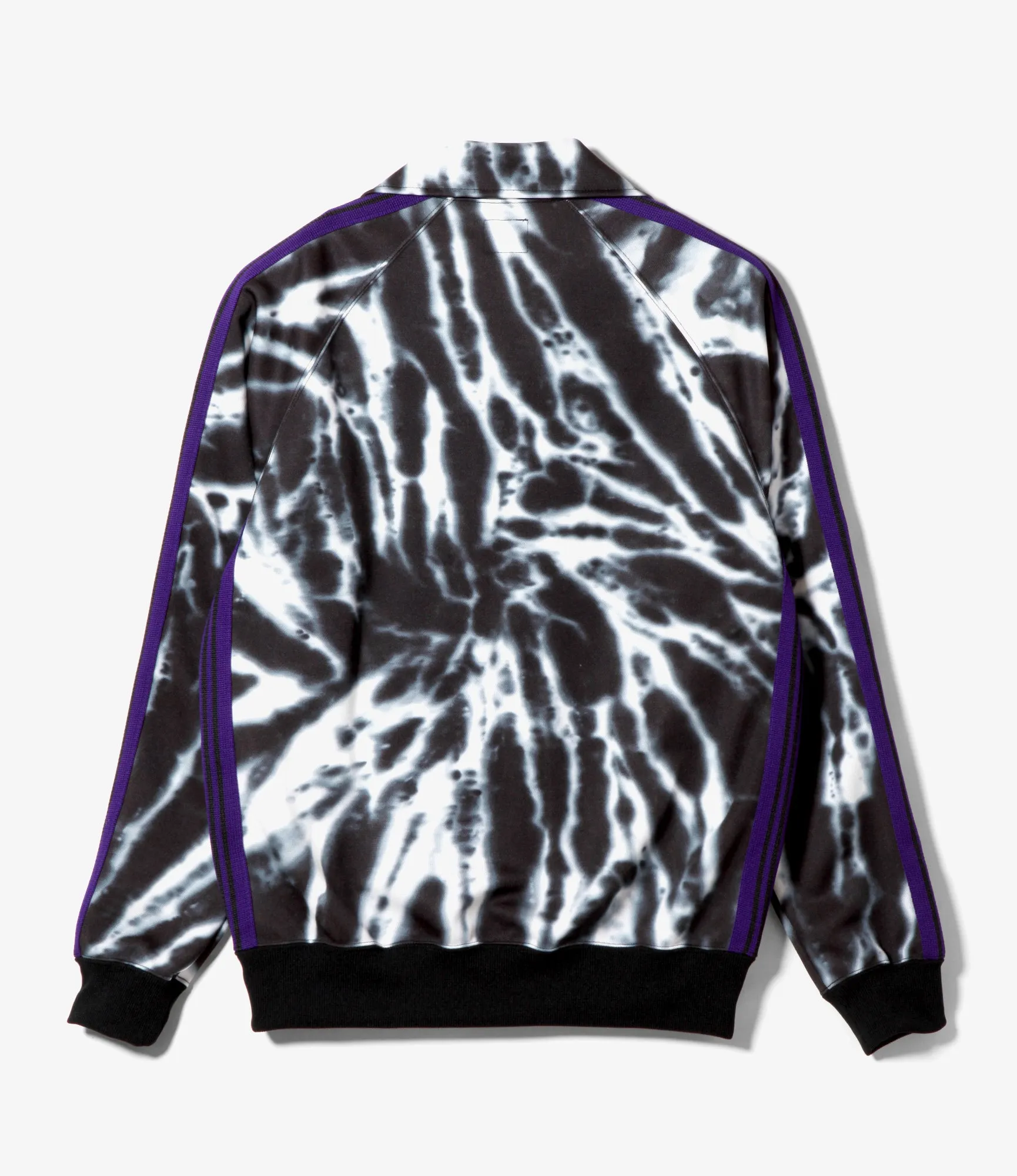 Track Jacket - Poly Smooth - Tie Dye Printed - Black