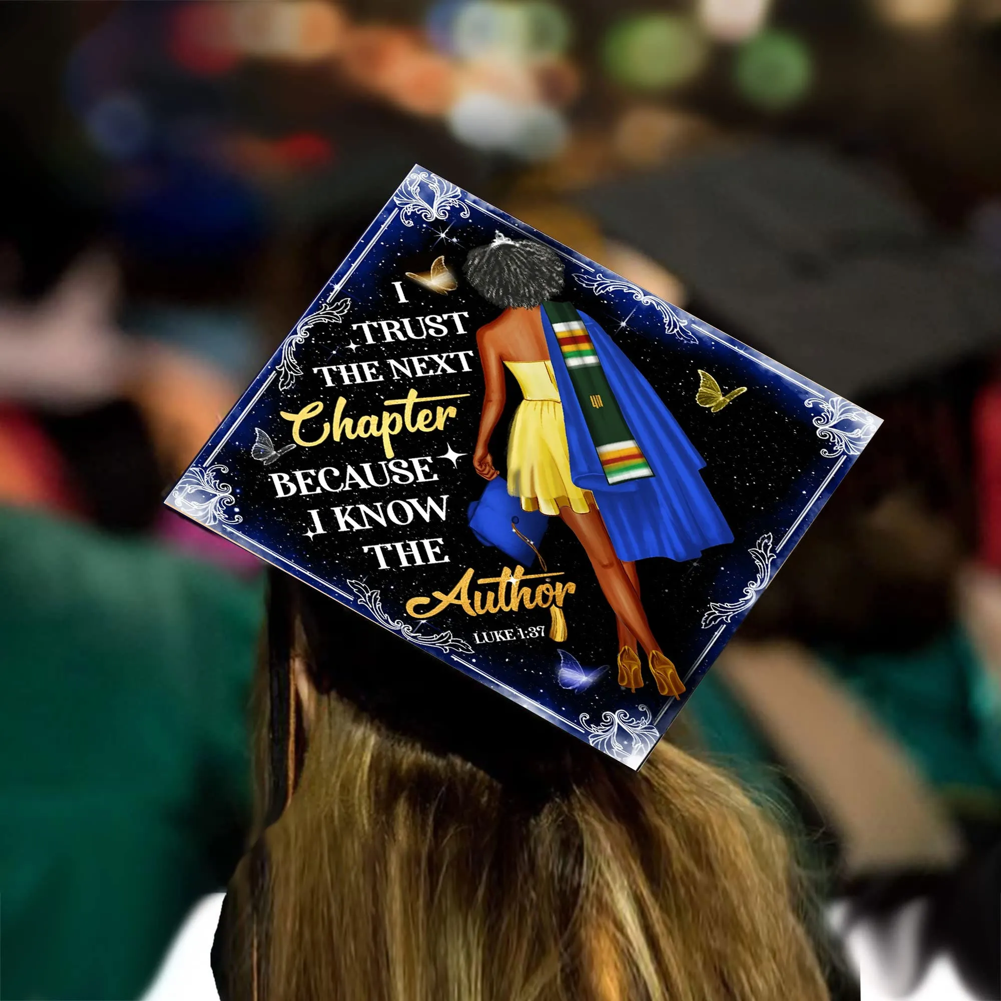 Trust the Next Chapter Bible Verse Grad Cap Topper