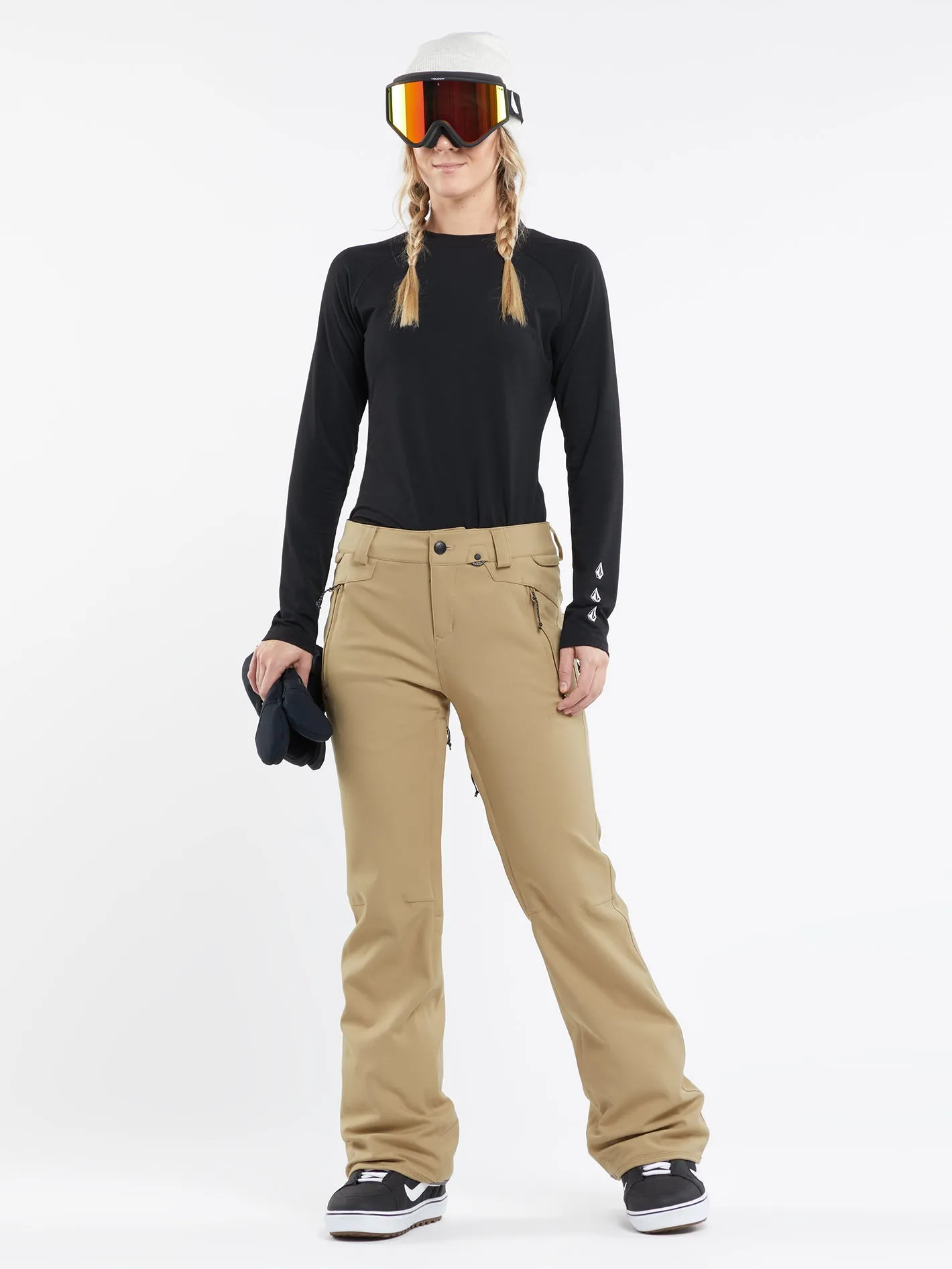 Womens Species Stretch Pants - Dark Khaki